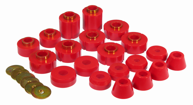 Prothane 80-96 Ford F100/350 2/4wd Body Mount - Red - 6-108