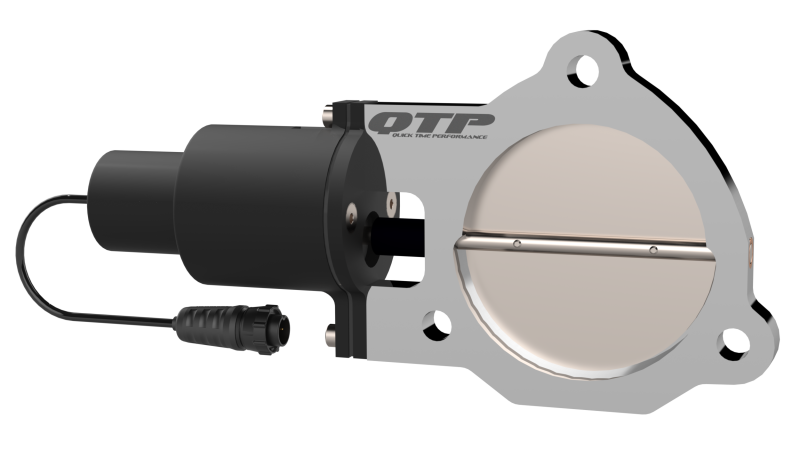 QTP 3.5in Bolt-On QTEC Electric Cutout Valve - Single - QTEC35