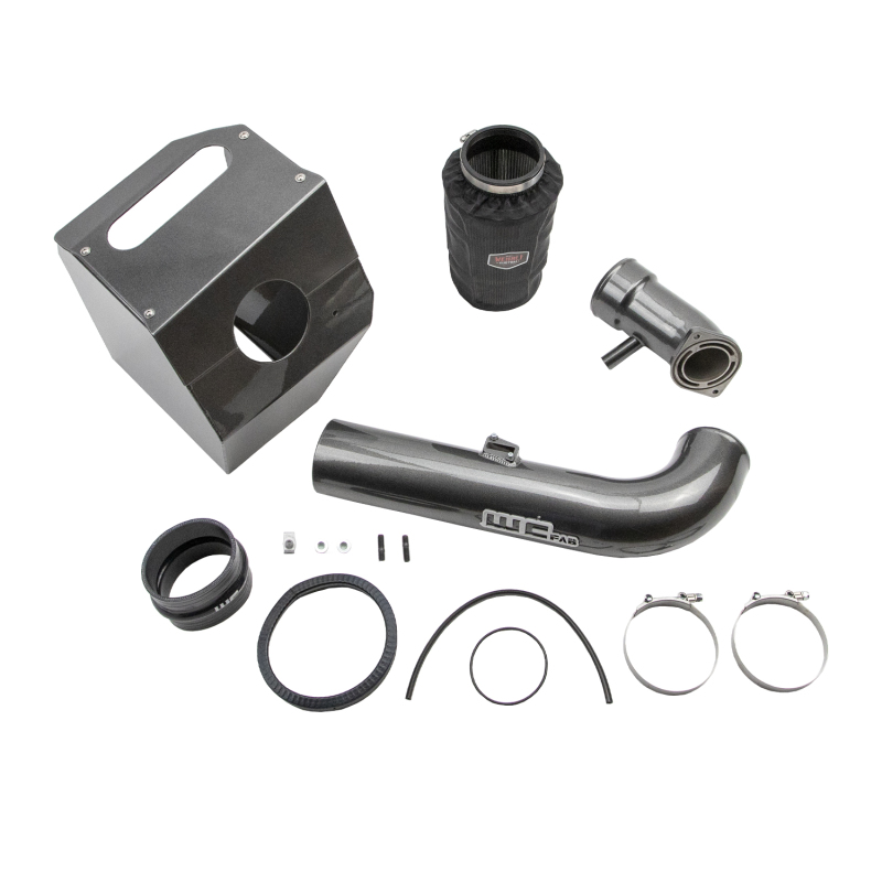 Wehrli 17-19 Chevrolet 6.6L L5P 4in Intake Kit Stage 2 - WCFab Grey - WCF100360-GRY