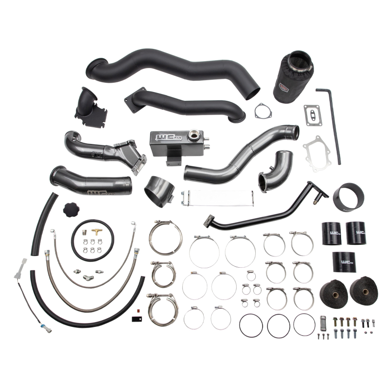 Wehrli 01-04 Chevrolet 6.6L LB7 Duramax S400 Twin Turbo Kit (No Turbo) - WCFab Grey - WCF100570-GRY