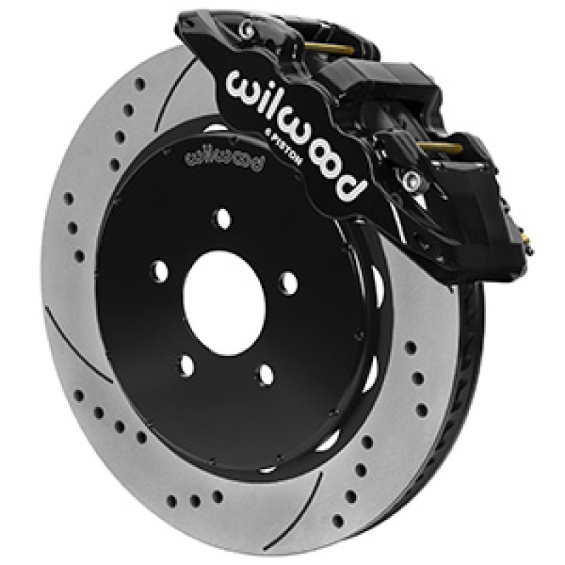 Wilwood Aero6R Front Big Brake Kit 14in Slotted Black Powder Coat 94-04 Ford Mustang SN95 - 140-16403-D