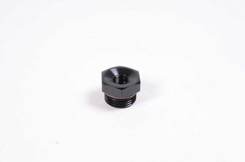 Radium Engineering 8AN ORB to 1/8NPT Female Adapter Fitting - Blk Anodized - 14-0119