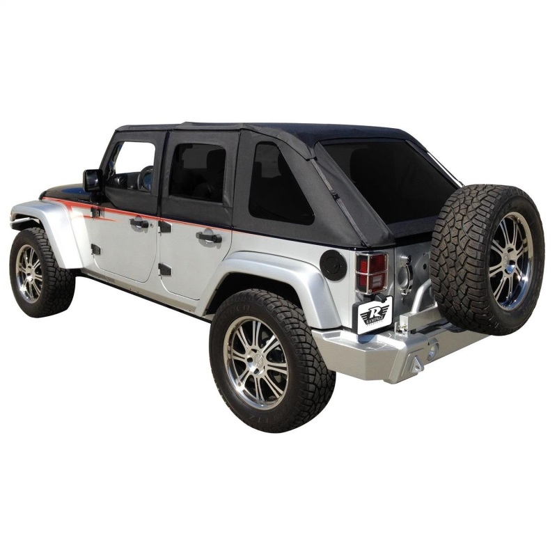 Rampage 2007-2018 Jeep Wrangler(JK) Unlimited Frameless Soft Top Kit - Black Diamond - 109835