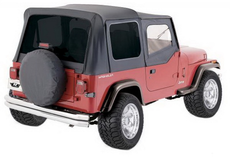 Rampage 1988-1995 Jeep Wrangler(YJ) OEM Replacement Top - Black Denim - 99415