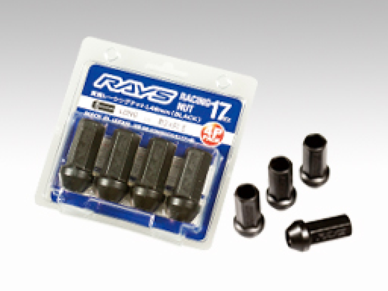 Rays 17 Hex L48 Racing Nut 12x1.5 - Black (4 Pieces) - W17RN1215B