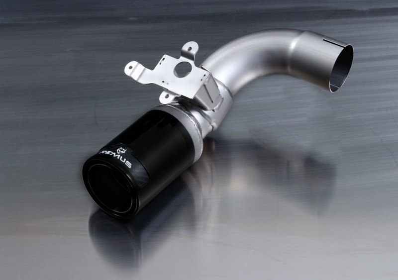 Remus 2014 BMW M235I F22 Coupe 84mm Black Chrome Straight w/Carbon Insert Tail Pipe Set - 088014 1683CB