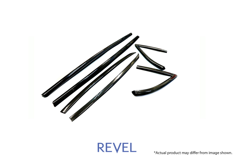 Revel GT Dry Carbon Door Window Moulding Cover 2020 Toyota GR Supra - 6 Pieces - 1TR4GT0AT12