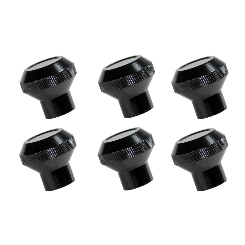 Rugged Ridge 76-86 Jeep CJ Black Billet Stainless Steel Dash Knob Set Billet - 11126.02