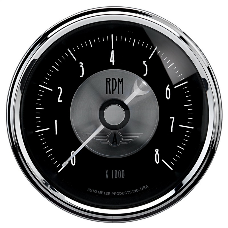 Autometer Prestige Series Black 3-3/8in 8000RPM Tachometer Gauge - 2096