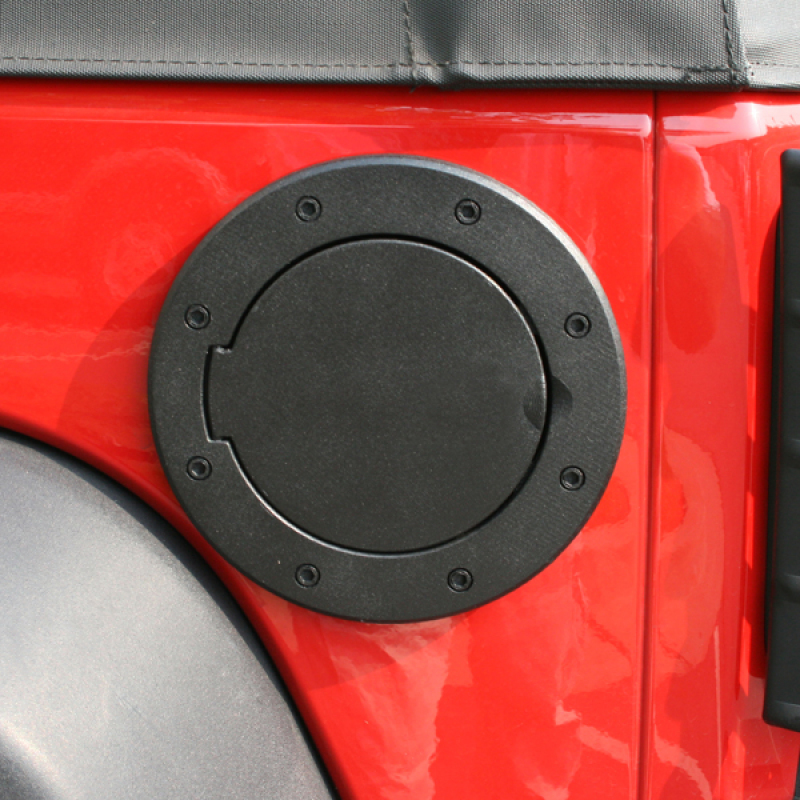 Rugged Ridge Non-Locking Gas Cap Door Black 07-18 Jeep Wrangler - 11425.05