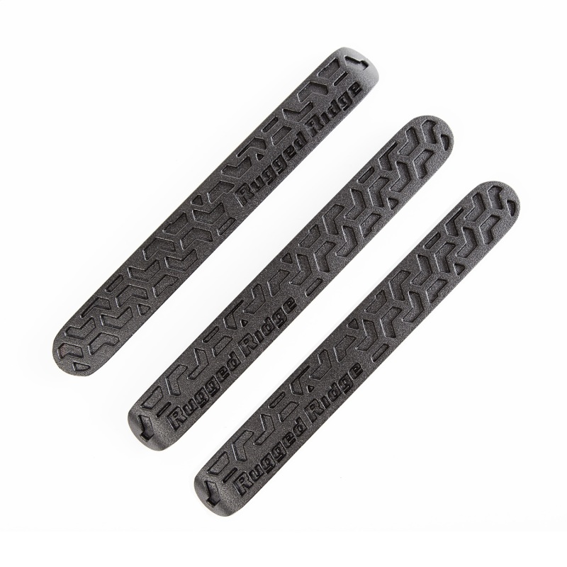 Rugged Ridge Elite Dr Hndle Inserts Black Tread 2Dr 07-18 Jeep Wrangler JK - 13311.48