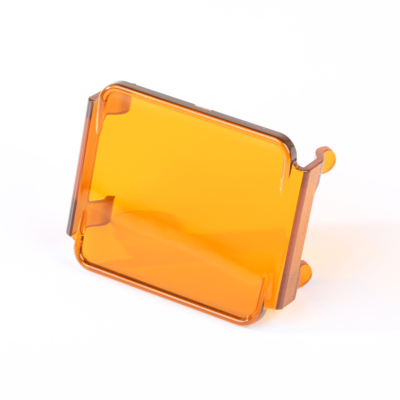 Rugged Ridge 3 Inch Square LED Light Cover Amber - 15210.67