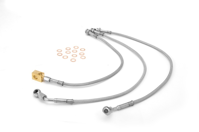 Rugged Ridge Brake Hose Kit Braided SS 92-01 Cherokee(XJ) - 16735.09