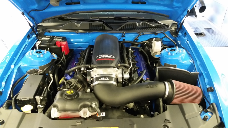 JLT 11-14 Ford Mustang GT (w/Cobra Jet Intake Manifold) Black Text CAI Kit w/Red Filter - Tune Req - CAI-FMGCJ-11