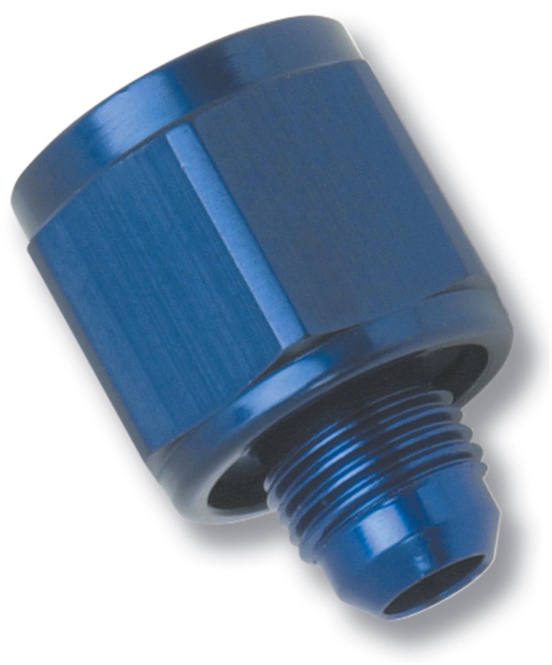 Russell Performance -8 AN Female to -6 AN to Male B-Nut Reducer (Blue) - 660020