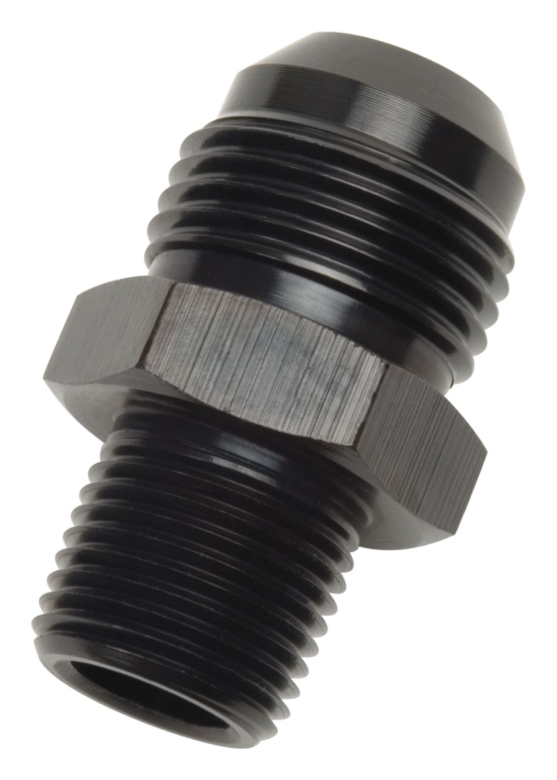 Russell Performance -4 AN to 1/4in NPT Straight Flare to Pipe (Black) - 660433