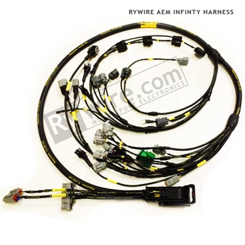 Rywire Honda K-Series AEM Infinity MS Eng Harn w/K20 Coils/02-04 Speed Sensor/EV14 Inj (Adapter Req) - RY-K-INFINITY