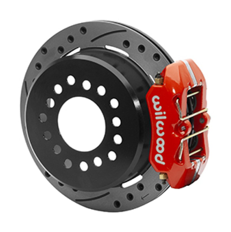 Wilwood Dynapro Low-Profile 11.00in P-Brake Kit Dust Seal 2.36in Offset - Drilled Red - 140-15604-DR