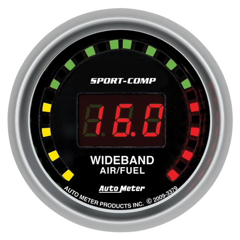 Autometer Sport-Comp 52mm Digital Wideband Air/Fuel Ratio Street Gauge - 3379