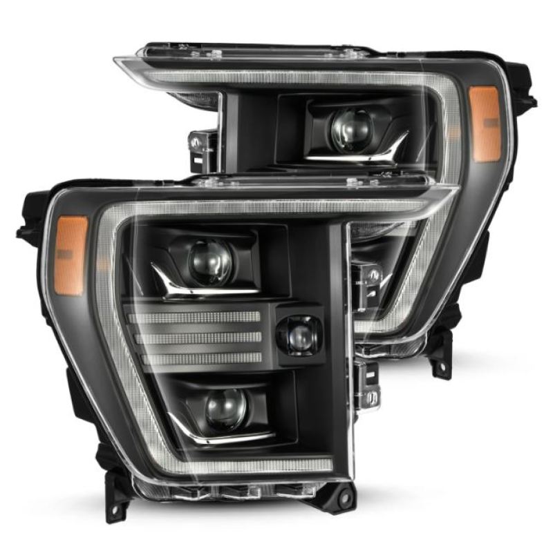 AlphaRex 21-22 Ford F150 PRO-Series Projector headlights Black w/Activ Light/Seq Signal - 880293