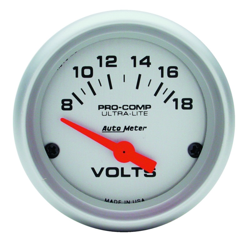 Autometer Ultra-Lite 52mm Short Sweep Electronice Voltage Gauge - 4391