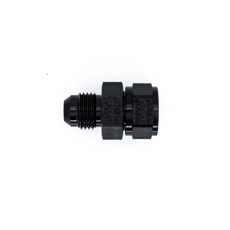 DeatschWerks 6AN Male Flare To Fuel Pump Outlet Barb Adapter - Black - 6-02-0735