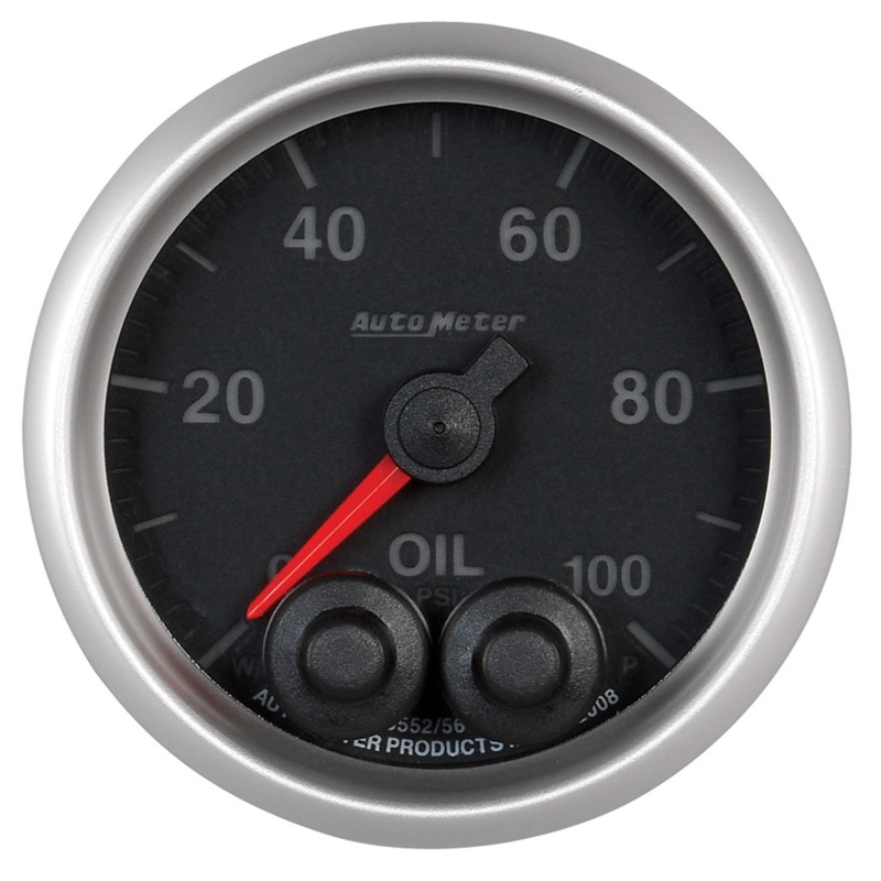 Autometer Elite 52mm Oil Pressure Peak and Warn Gauge w/ Electonic Control - 5652