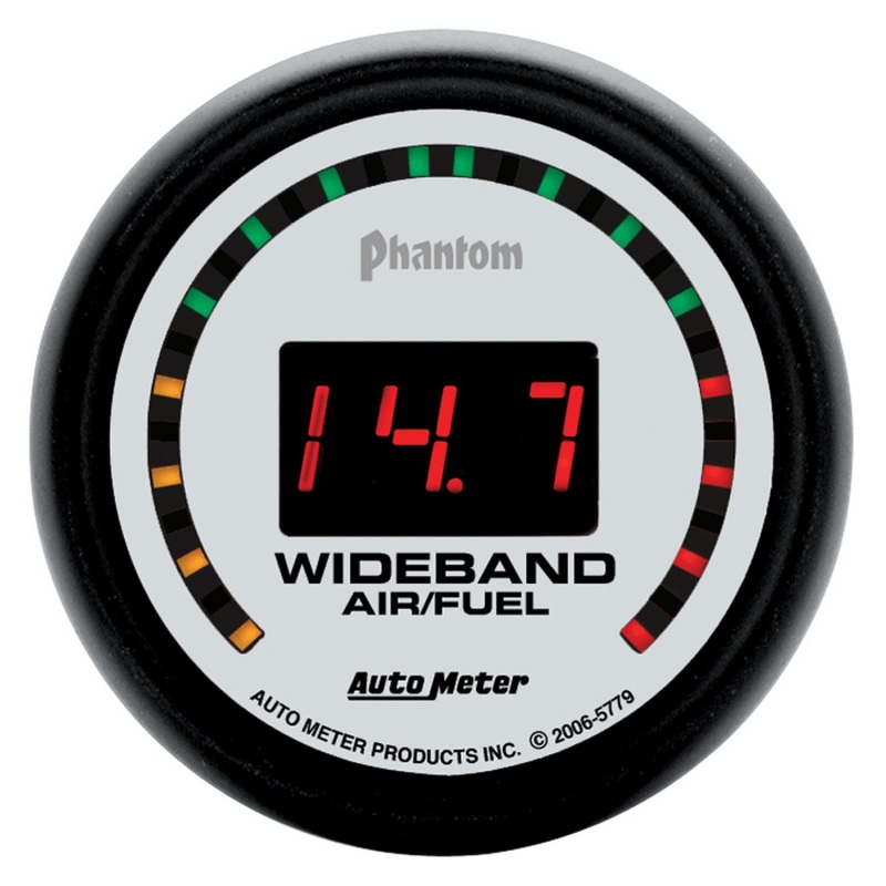 Autometer Phantom 52mm Digital 10:1-17:1 Street Wideband Air/Fuel Ratio Gauge - 5779