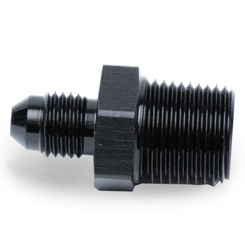 Snow Performance 3/8in NPT to 4AN Straight Water Fitting (Black) - SNO-803-BRD