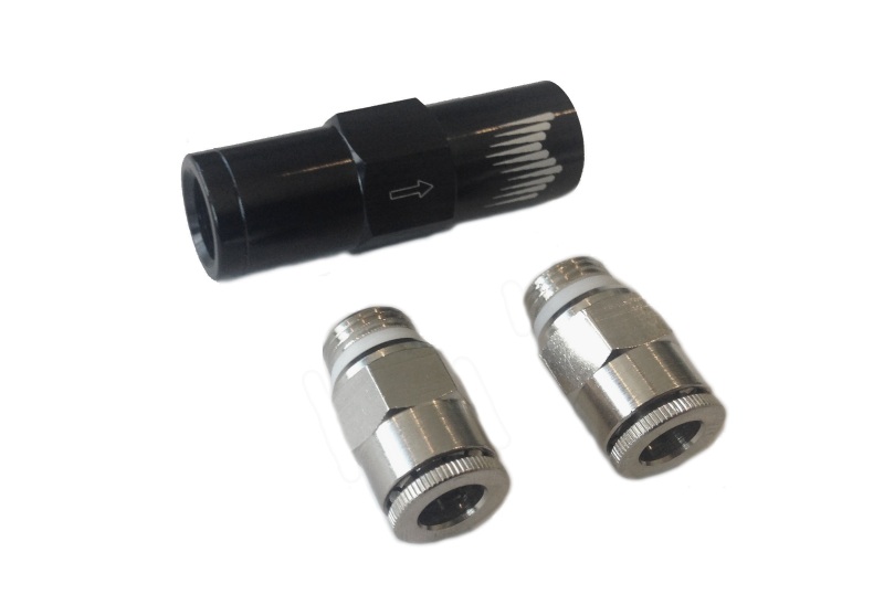 Snow Performance High Flow Water Check Valve Quick-Connect Fittings (For 1/4in. Tubing) - SNO-8CV-QC