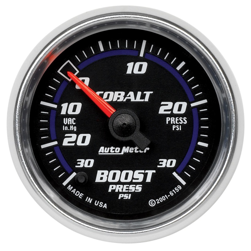 Autometer Cobalt 52mm 30 PSI Electronic Boost Gauge - 6159