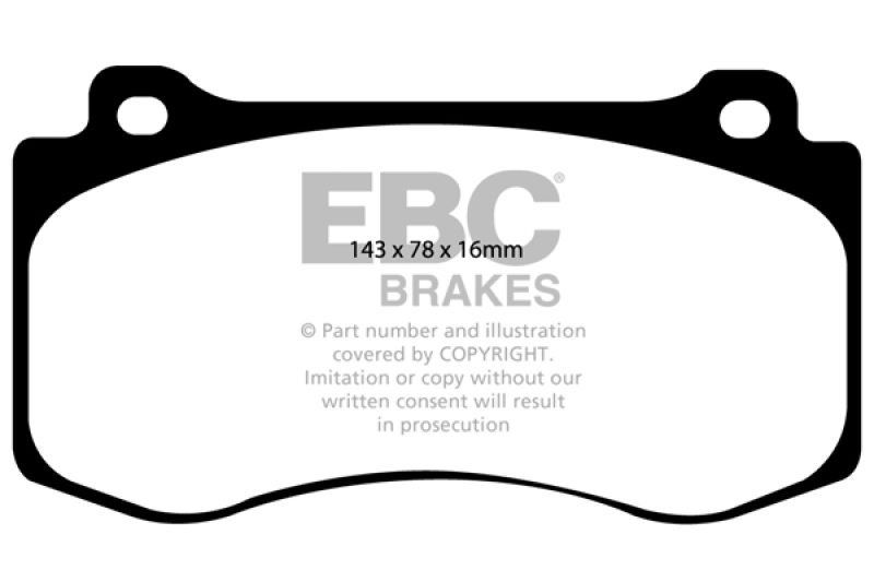 EBC 06-10 Jeep Grand Cherokee SRT-8 6.1L Orangestuff Front Brake Pads - ED91764