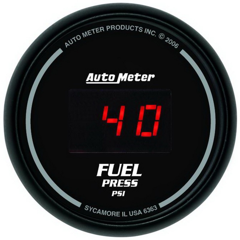 Autometer Z Series 52mm Black Digital 5-100 PSI Fuel Pressure Gauge - 6363