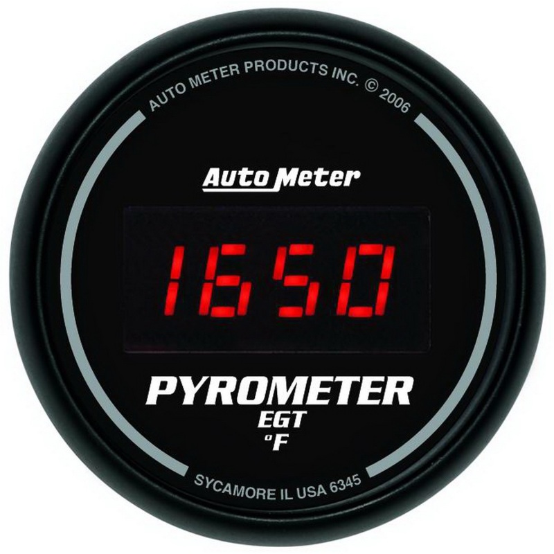 Autometer Z Series 52mm 0-2000 Deg F Digital EGT/Pyrometer Gauge - 6345