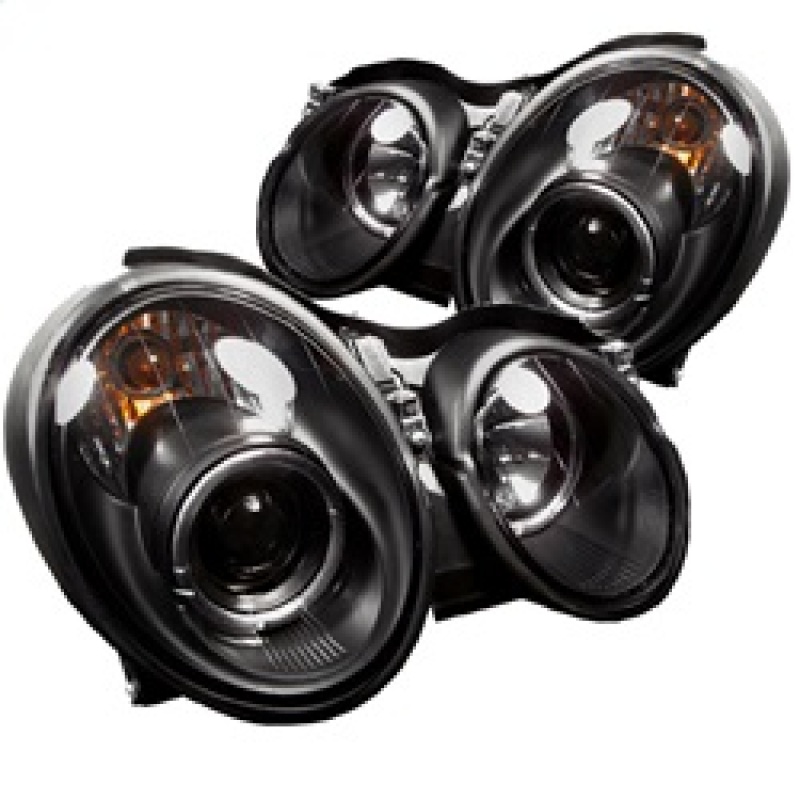 Spyder Mercedes Benz CLK 98-02 Projector Headlights Halogen Model- LED Halo Blk PRO-YD-MBCLK98-HL-BK - 5011176