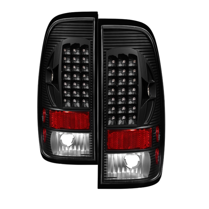 Xtune Ford F150 Styleside 97-03 / F250/350/450/550 99-07 LED Tail Lights Black ALT-ON-FF15097-LED-BK - 5012937