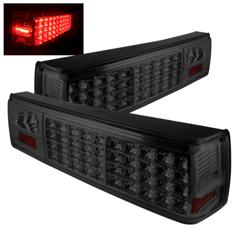 Xtune Ford MUStang 87-93 LED Tail Lights Smoke ALT-ON-FM87-LED-SM - 5013002