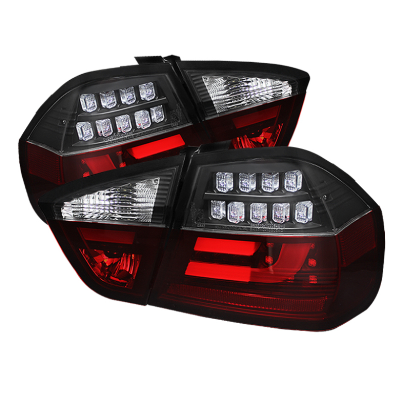 Spyder BMW E90 3-Series 06-08 4Dr LED Indicator LED Tail Lights Blk ALT-YD-BE9006-LBLED-G2-BK - 5071958