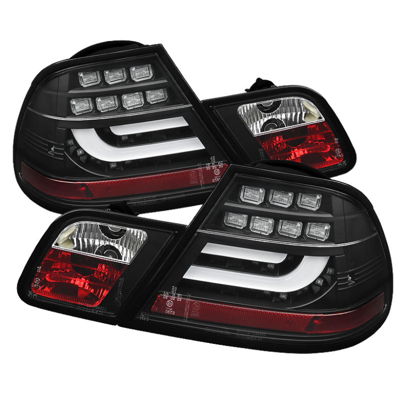 Spyder BMW E46 00-03 2Dr Coupe Light Bar LED Tail Lights Blk ALT-YD-BE4600-LBLED-BK - 5073815