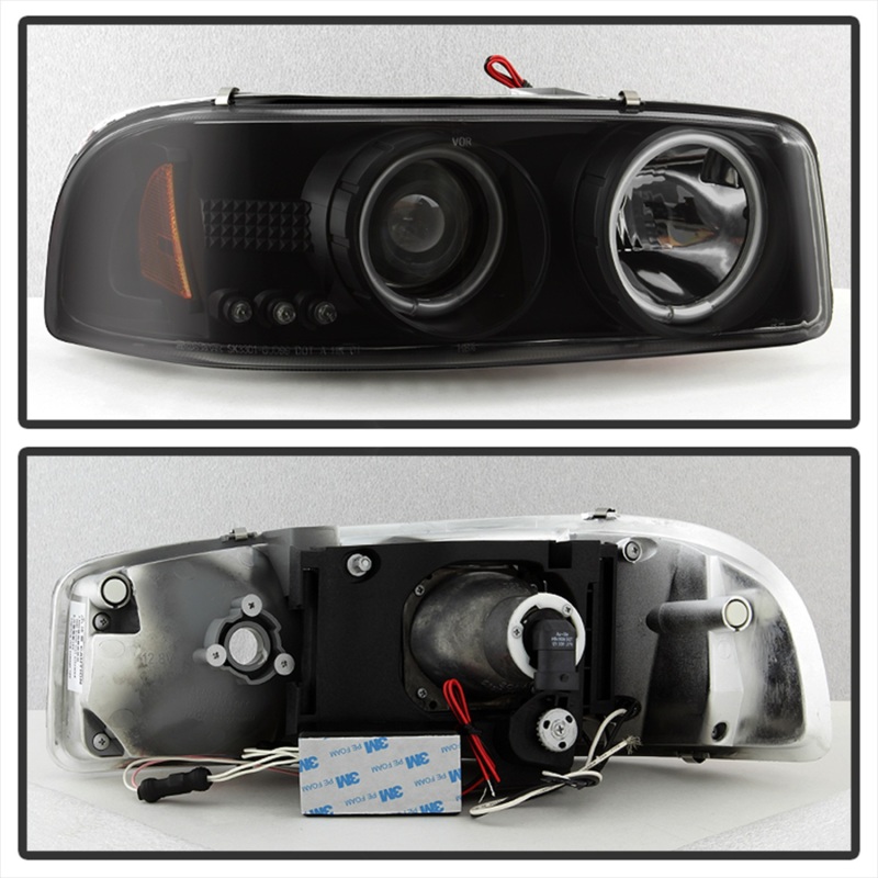 Spyder GMC Sierra 1500/2500 99-06 Projector Headlights CCFL Halo LED Blk Smke PRO-YD-CDE00-CCFL-BSM - 5078704