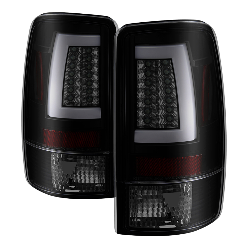 Spyder 00-06 GMC Yukon/Yukon XL V2 Light Bar LED Tail Lights - Blk Smoke (ALT-YD-CD00V2-LBLED-BSM) - 5084156