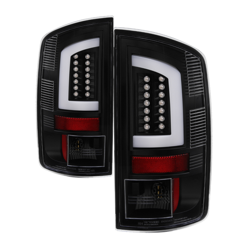 Spyder 07-09 Dodge Ram 2500/3500 V3 Light Bar LED Tail Lights - Black (ALT-YD-DRAM06V3-LBLED-BK) - 5084262