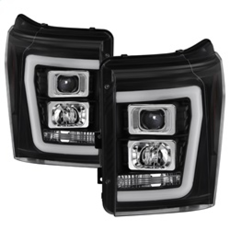 Spyder Ford F-250/F-350/F450 Super Duty 11-16 V2 Projector Headlights - Black (PRO-YD-FS11V2-LB-BK) - 5084460