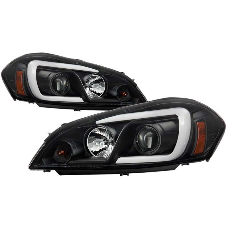 Spyder 06-13 Chevy Impala / 06-07 Chevy Monte Carlo Projector Headlights - Light Bar - Black - 5086679