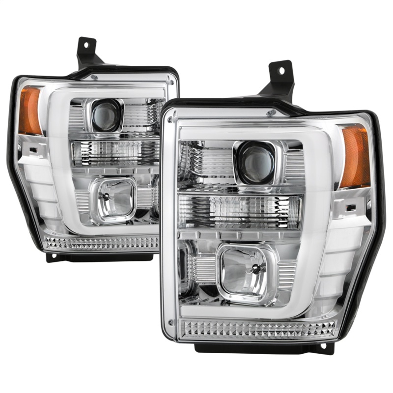 Spyder Ford F-250/350/450 08-10 V2 High-Power LED Headlights-Switch Back-Chrome PRO-YD-FS08PL-SBLB-C - 5087744