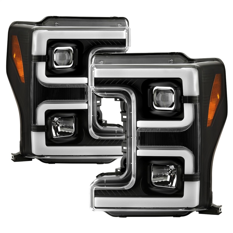 Spyder 17-18 Ford F250/F350/F450 Halogen Model Only -White Light Bar- Black- PRO-YD-FS17HALSI-BK - 5087850