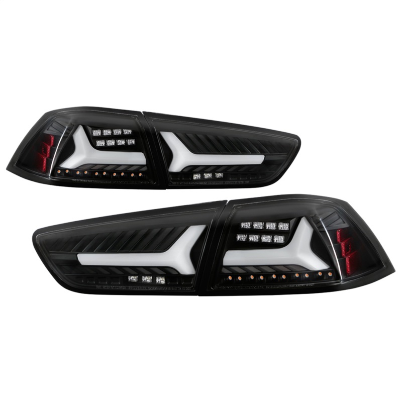 Spyder Mitsubishi Lancer/Evolution X 08-14 V2 LED Tail Lights - Black ALT-YD-ML08V2-SEQ-BK - 5088130