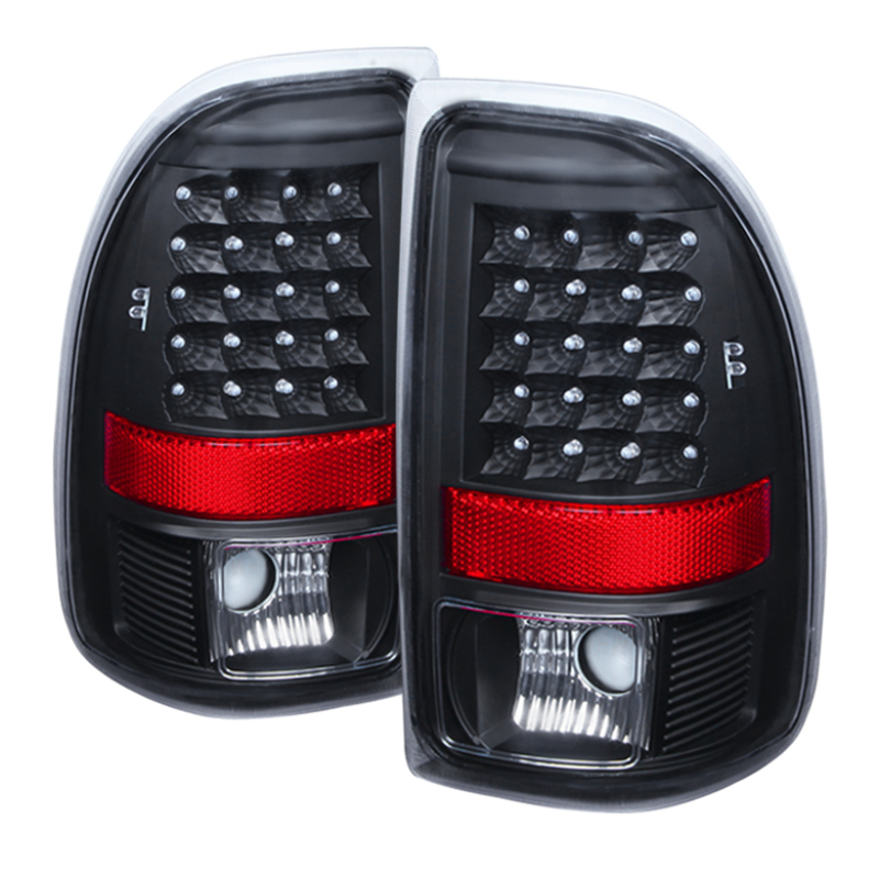 Xtune Dodge Dakota 97-04 LED Tail Lights Black ALT-JH-DDAK97-LED-BK - 9027017