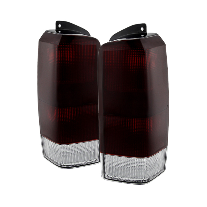 Xtune Jeep Cherokee 1997-2001 OEM Style Tail Lights Red Smoked ALT-JH-JC97-OE-RSM - 9029868