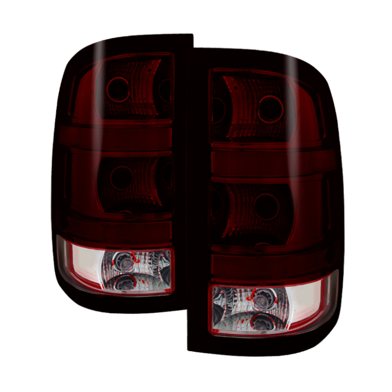 Xtune GMC Sierra 2007-2013 OEM Style Tail Light Red Smoked ALT-JH-GS07-OE-RSM - 9032011